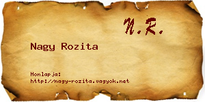 Nagy Rozita névjegykártya